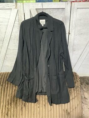 torrid Black Relaxed Draped Blazer Jacket